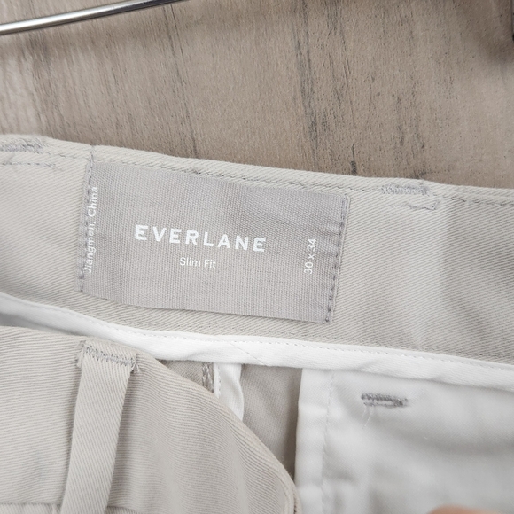 EVERLANE NWT Slim Fit Chino Uniform pants in Light Grey Men size 30×34 - Picture 7 of 7